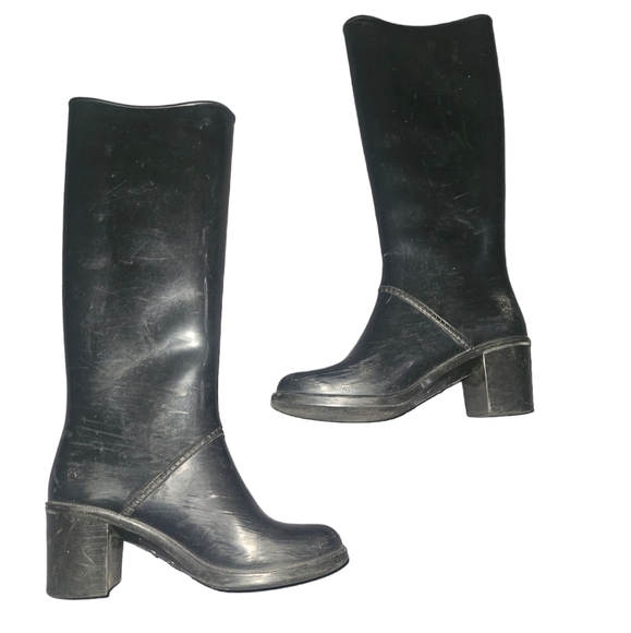 Vtg Marc Jacobs | Logo plaque | Rubber Rain boots | Made in Italy | 90s - Picture 6 of 12